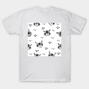 Raccoon Pattern T-Shirt